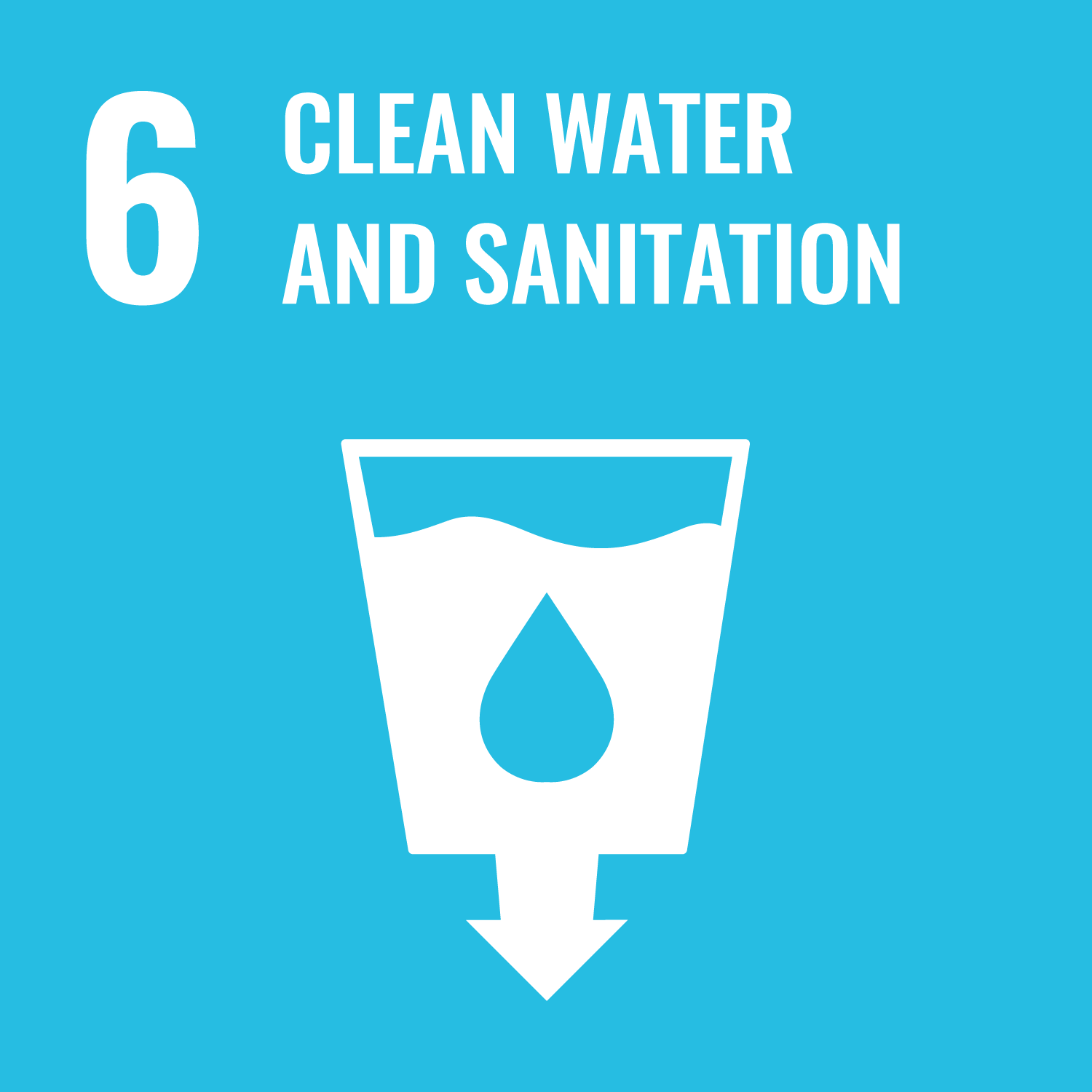 UN Sustainability Goal Icon #6